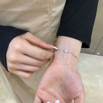 [Perla Lux]Dazzling Round Cut Shape Bracelet