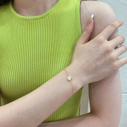 [Perla Lux]Delicate Four Leaf Clover Bracelet
