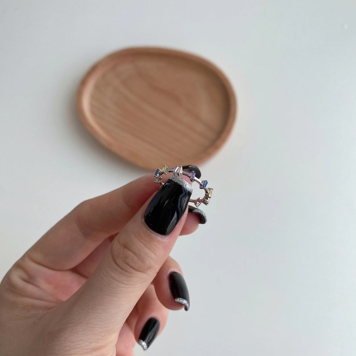 [Perla Lux]Unique Trapezoid Cut Daily Ring