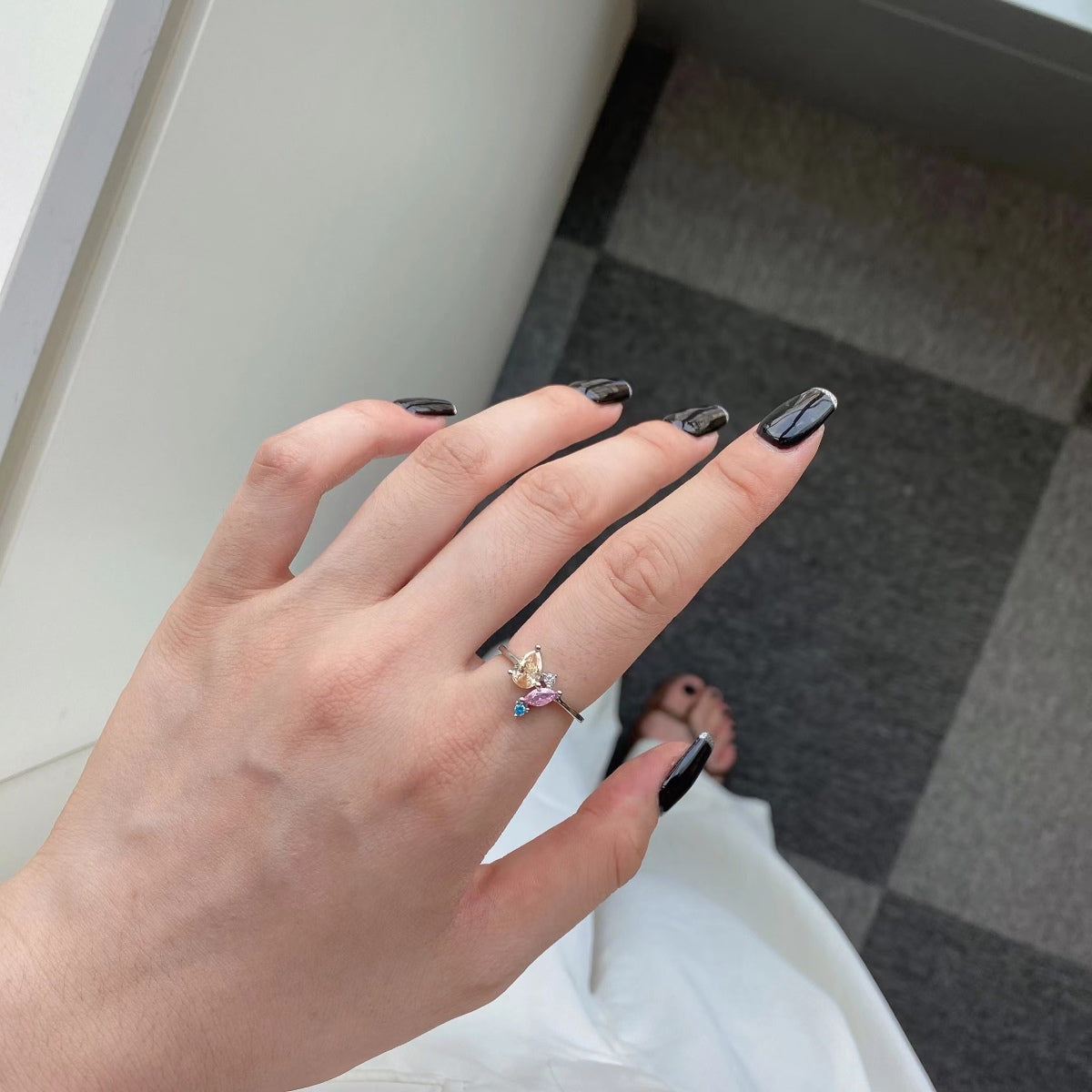 [Perla Lux]Radiant Colorful Multi Cut Daily Ring