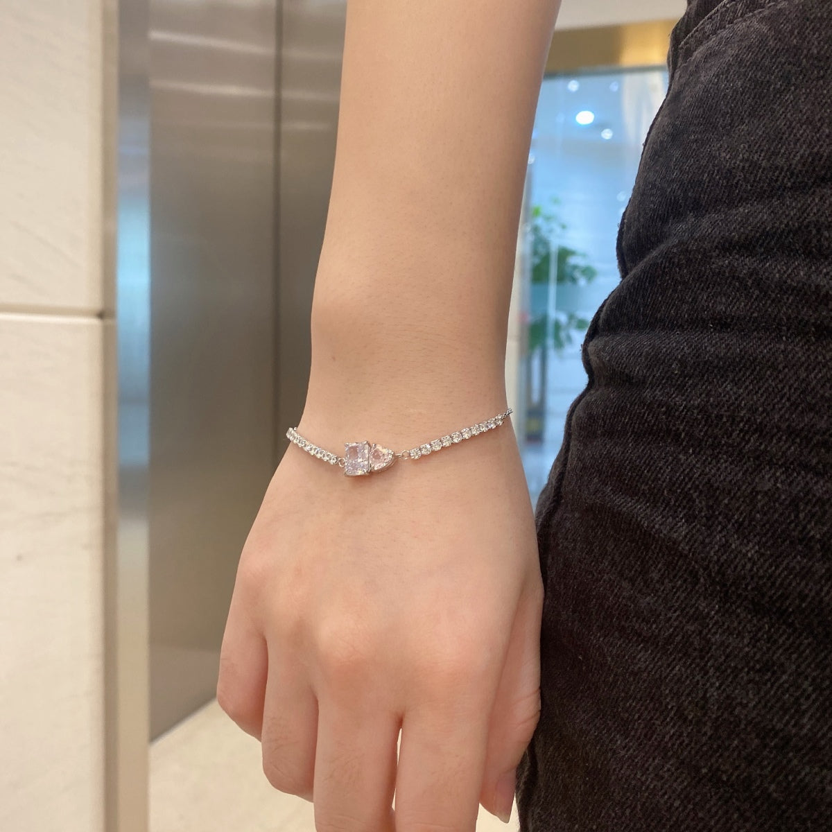 [Perla Lux]Dazzling Unique Multi Shape Lover Bracelet