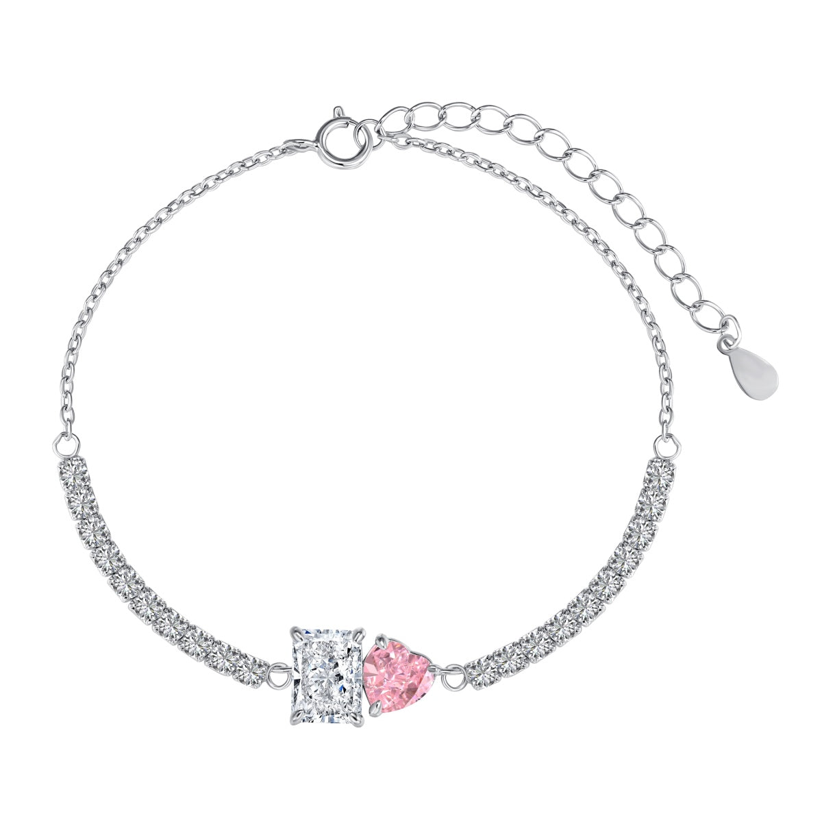 [Perla Lux]Dazzling Unique Multi Shape Lover Bracelet