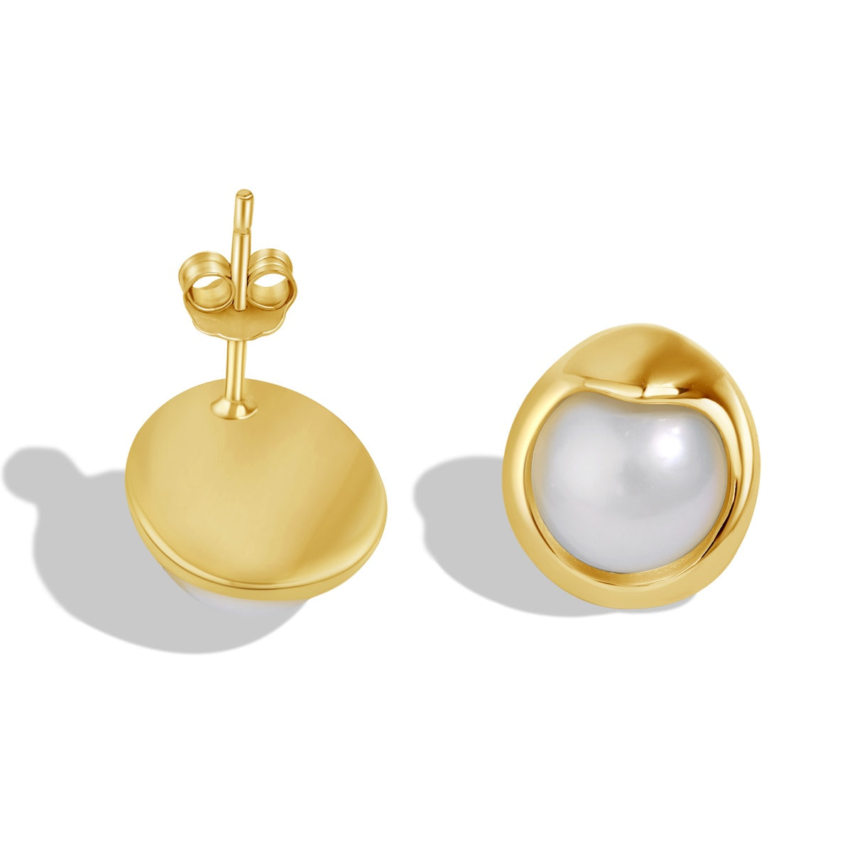 [Perla Lux]Dainty Bread Pearl Earrings