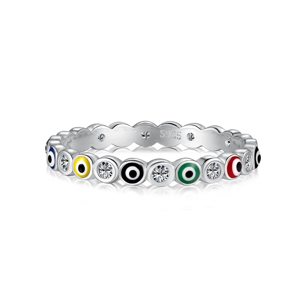 [Perla Lux]Sparkling Vibrant Round Shape Daily Ring