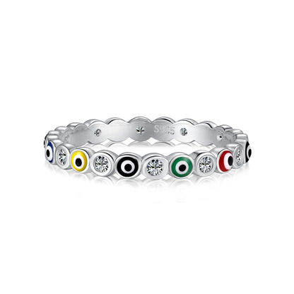 [Perla Lux]Sparkling Vibrant Round Shape Daily Ring