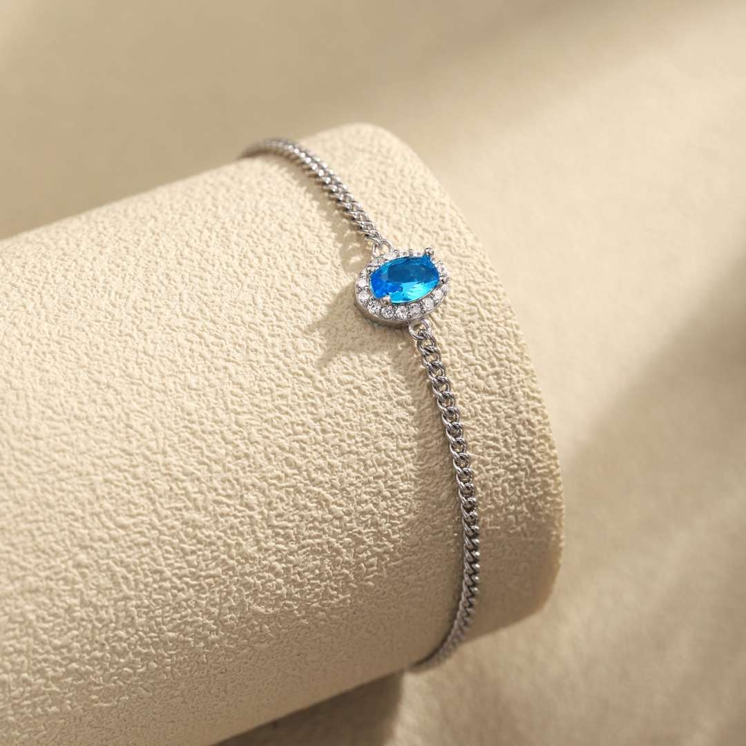[Perla Lux]Exquisite Oval Shape Bracelet