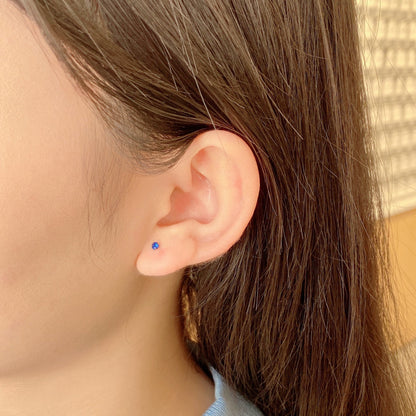 [Perla Lux]Delicate Solitaire Earrings