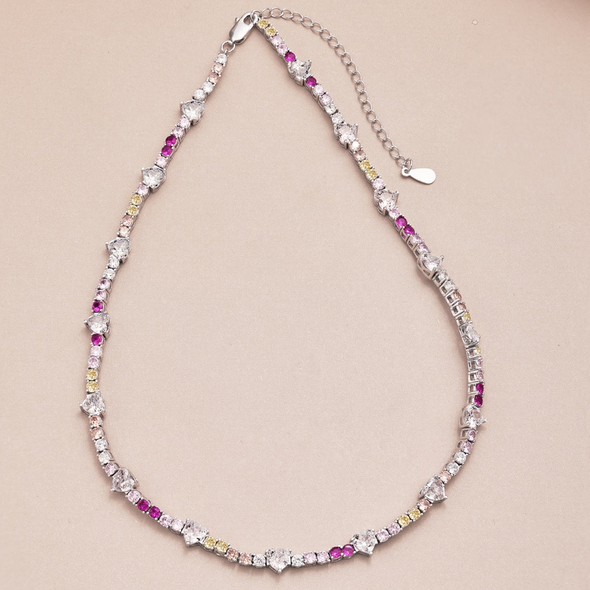 [Perla Lux]Delicate Colorful Rainbow Tennis Chain