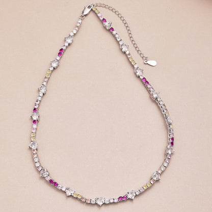 [Perla Lux]Delicate Colorful Rainbow Tennis Chain