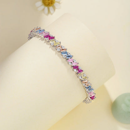 [Perla Lux]Ornate Sparkling Multi Cut Party Bracelet