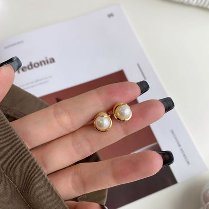 [Perla Lux]Dainty Bread Pearl Earrings