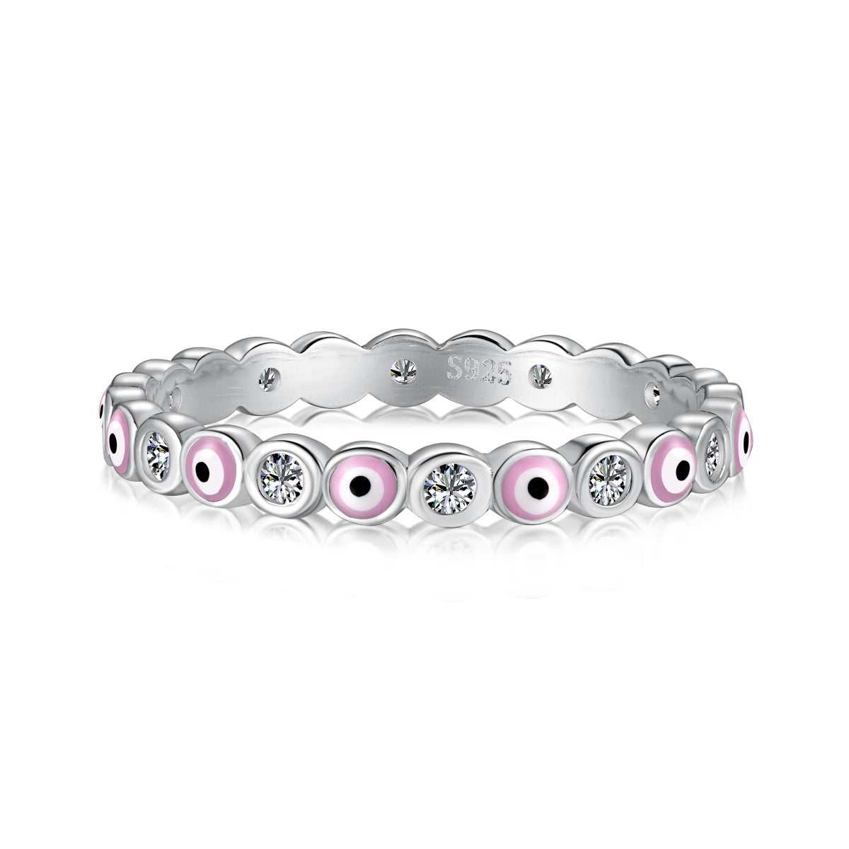 [Perla Lux]Sparkling Vibrant Round Shape Daily Ring