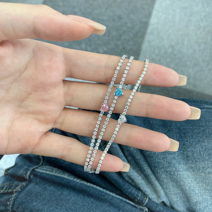 [Perla Lux]0.5 Carat Elegant Romantic Heart Shape Lover Bracelet