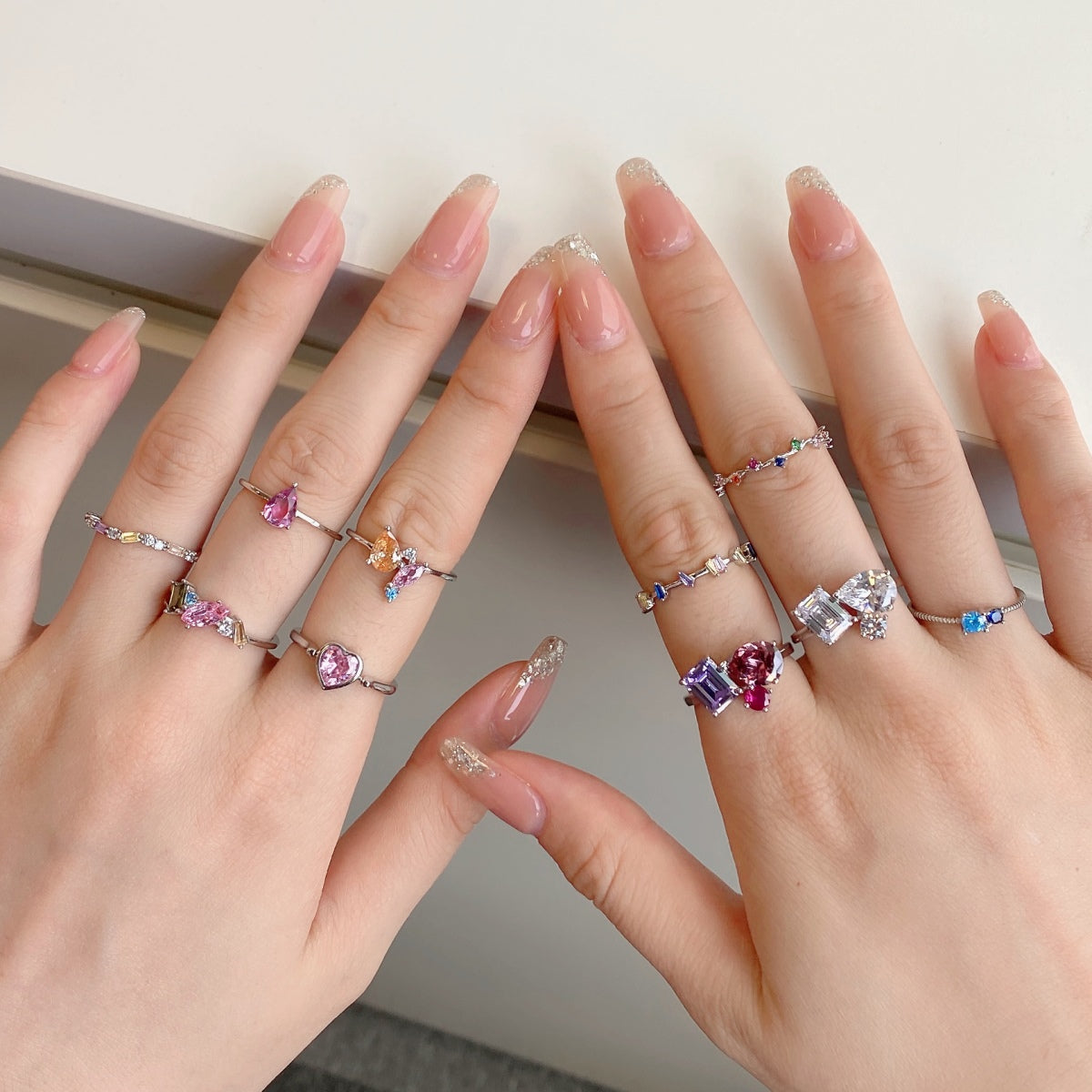 [Perla Lux]Radiant Colorful Multi Cut Daily Ring