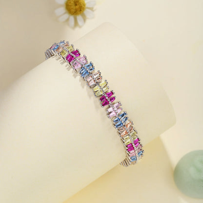 [Perla Lux]Sparkling Exquisite Multi Cut Party Bracelet