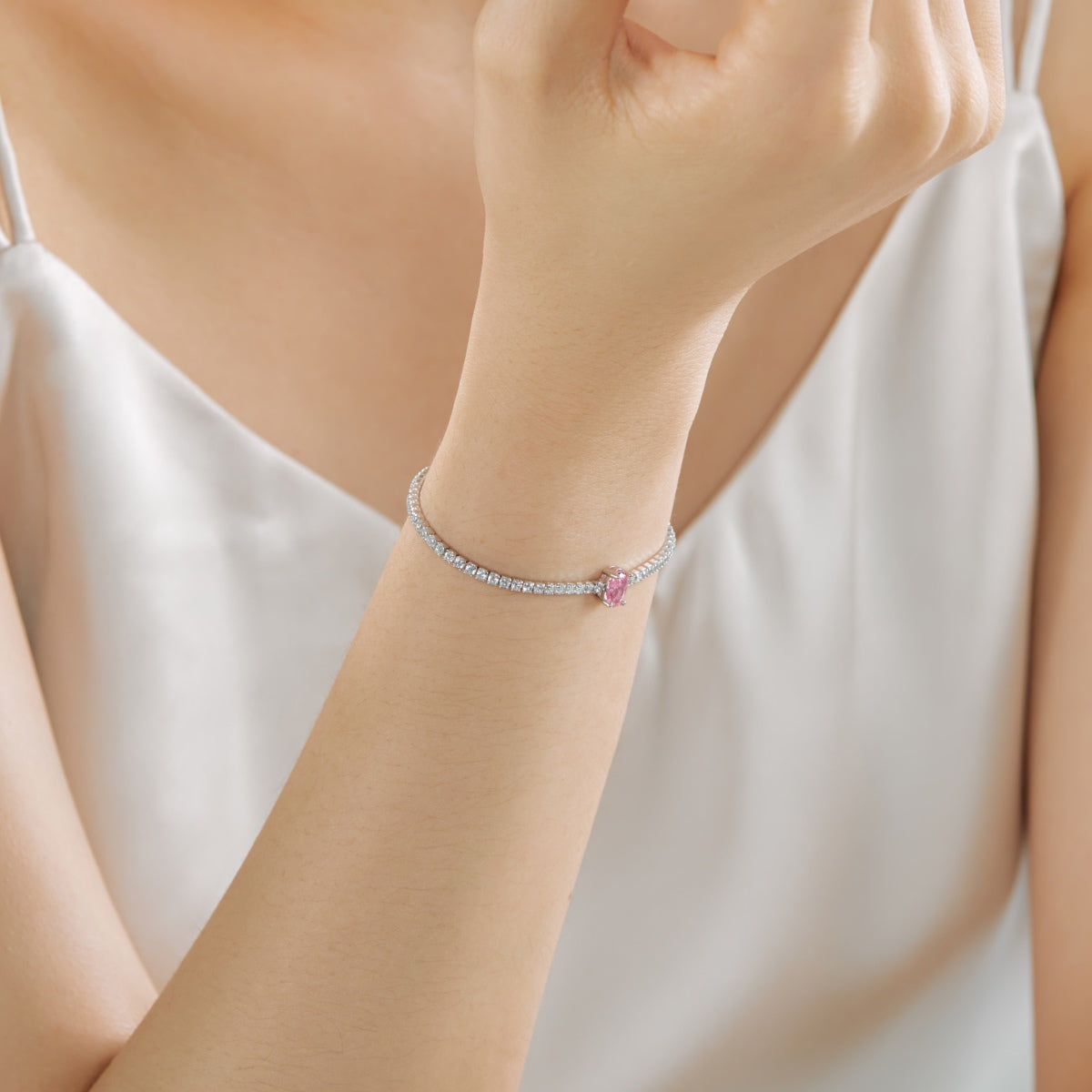 [Perla Lux]0.75 Carat Exquisite Oval Cut Daily Bracelet