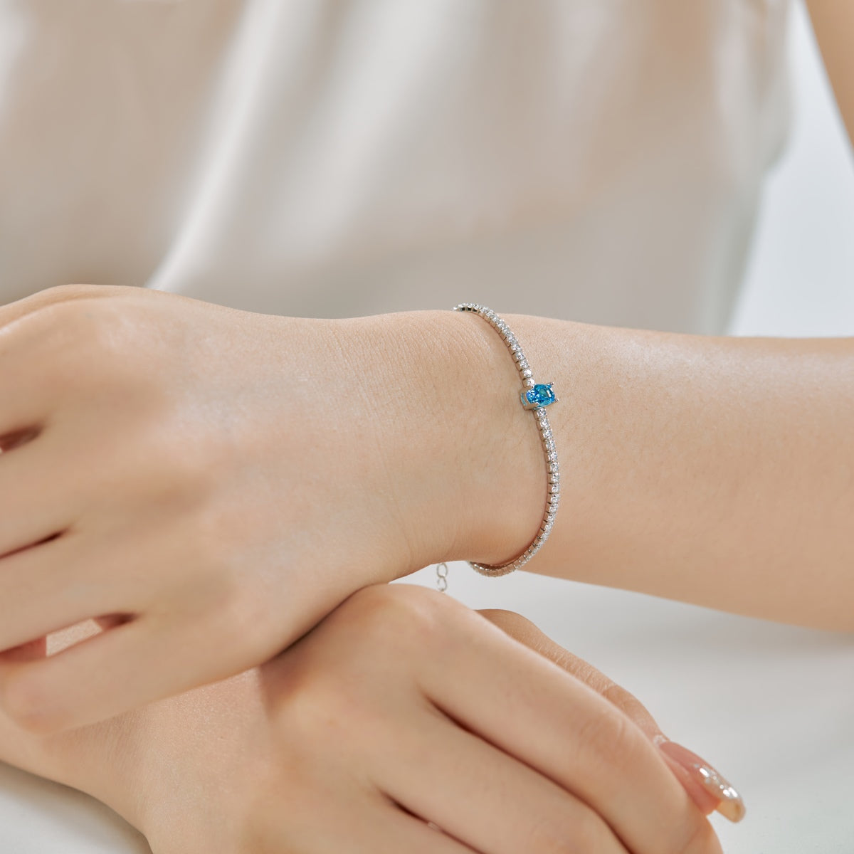 [Perla Lux]0.75 Carat Exquisite Oval Cut Daily Bracelet