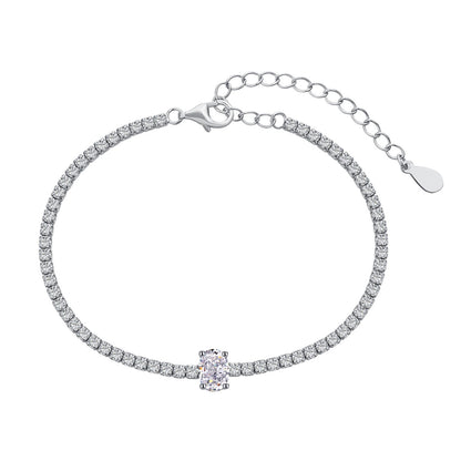 [Perla Lux]0.75 Carat Exquisite Oval Cut Daily Bracelet