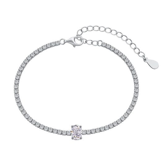 [Perla Lux]0.75 Carat Exquisite Oval Cut Daily Bracelet