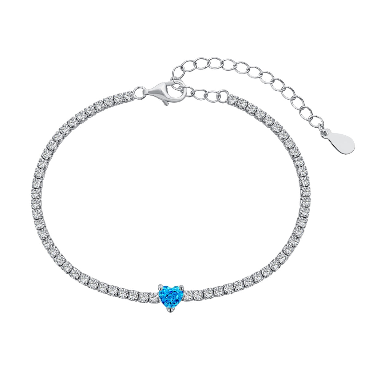 [Perla Lux]0.5 Carat Elegant Romantic Heart Shape Lover Bracelet