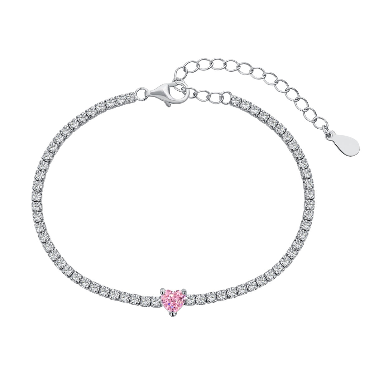 [Perla Lux]0.5 Carat Elegant Romantic Heart Shape Lover Bracelet