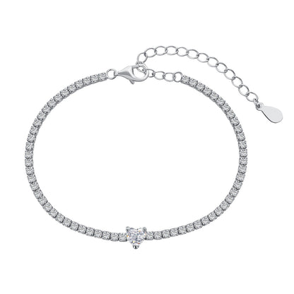 [Perla Lux]0.5 Carat Elegant Romantic Heart Shape Lover Bracelet