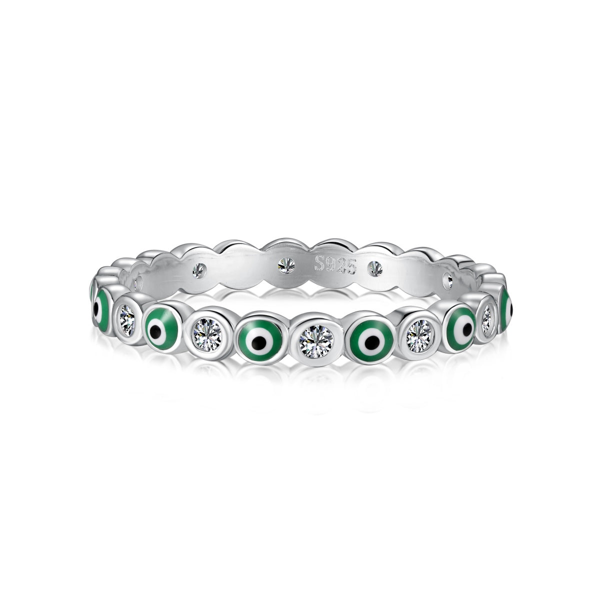 [Perla Lux]Sparkling Vibrant Round Shape Daily Ring