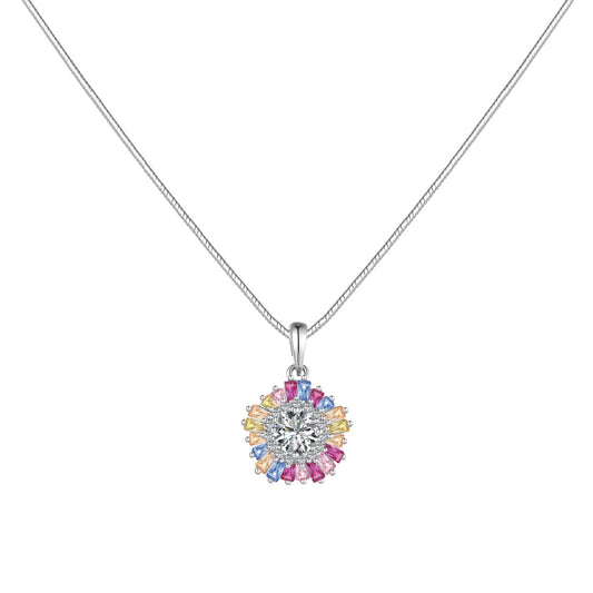 [Perla Lux]Charming Flower Colorful Necklace