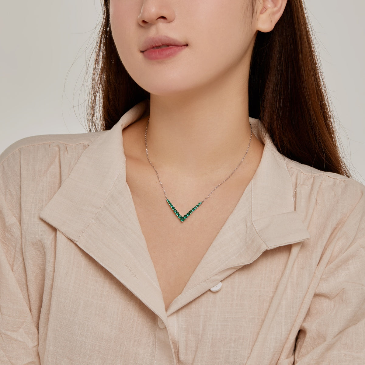 [Perla Lux]Ornate Round Cut Necklace