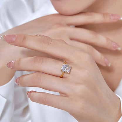 [Perla Lux]4.0 Carat Ornate Enchanting Radiand Cut Banquet Ring