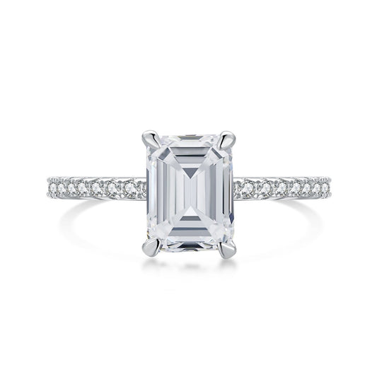 [Perla Lux]2.0 Carat Scintillating Ornate Radiant Cut Party Ring
