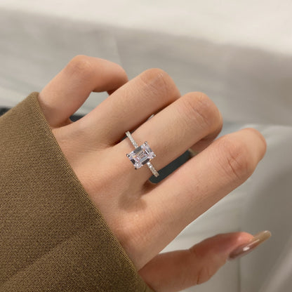 [Perla Lux]2.0 Carat Scintillating Ornate Radiant Cut Party Ring