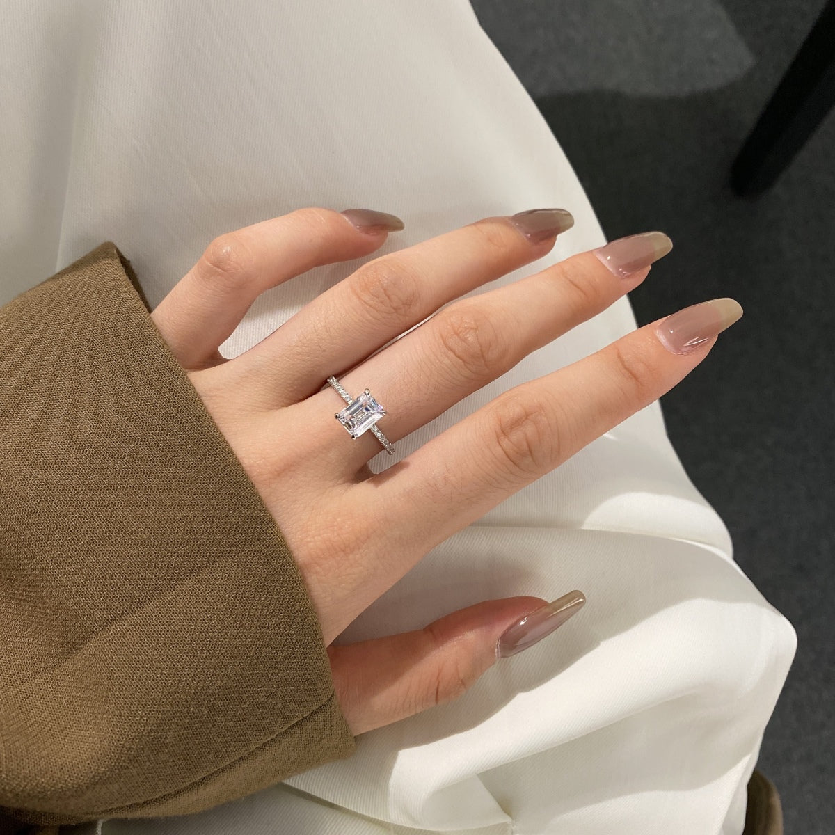 [Perla Lux]2.0 Carat Scintillating Ornate Radiant Cut Party Ring