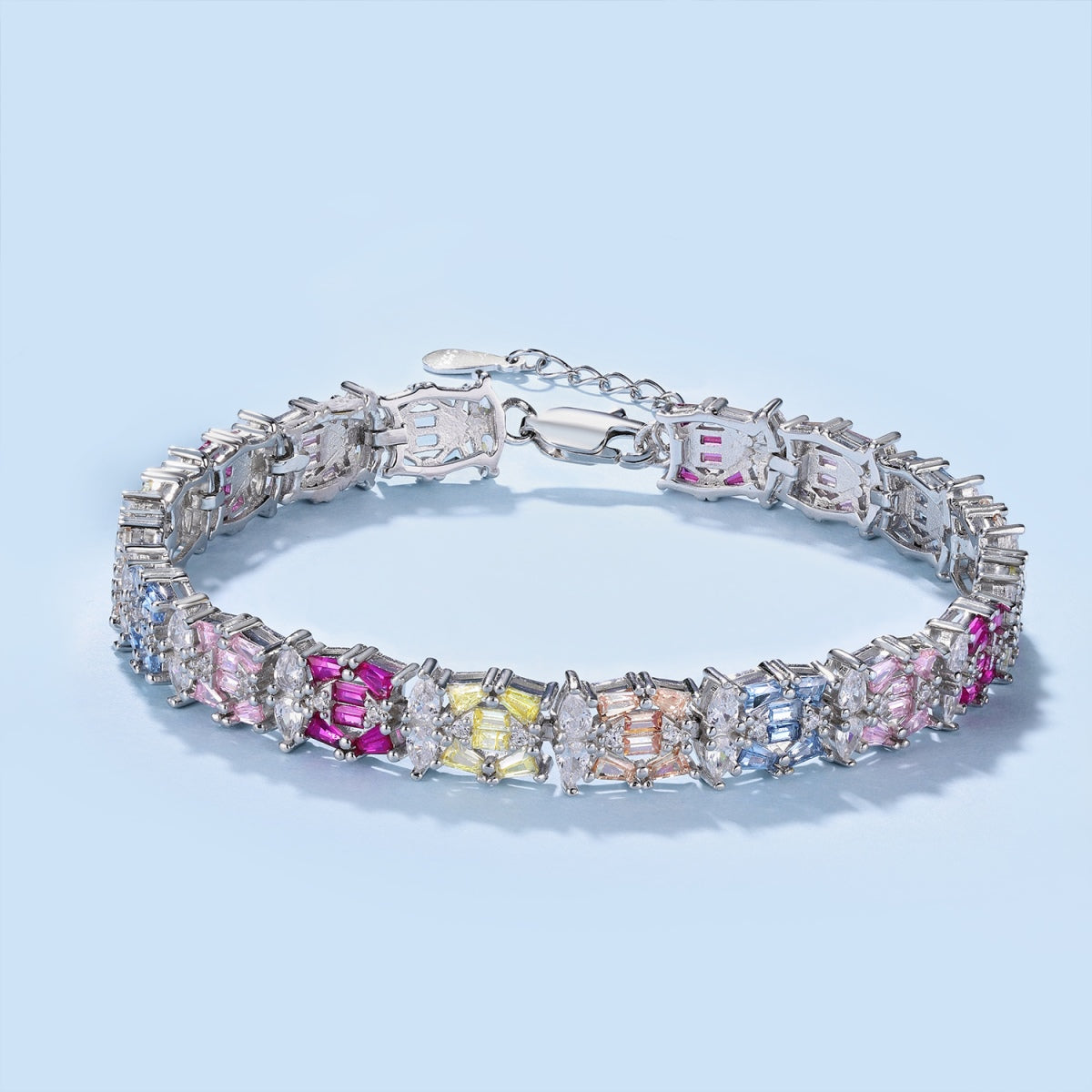 [Perla Lux]Delicate Colorful Multi Cut Party Bracelet