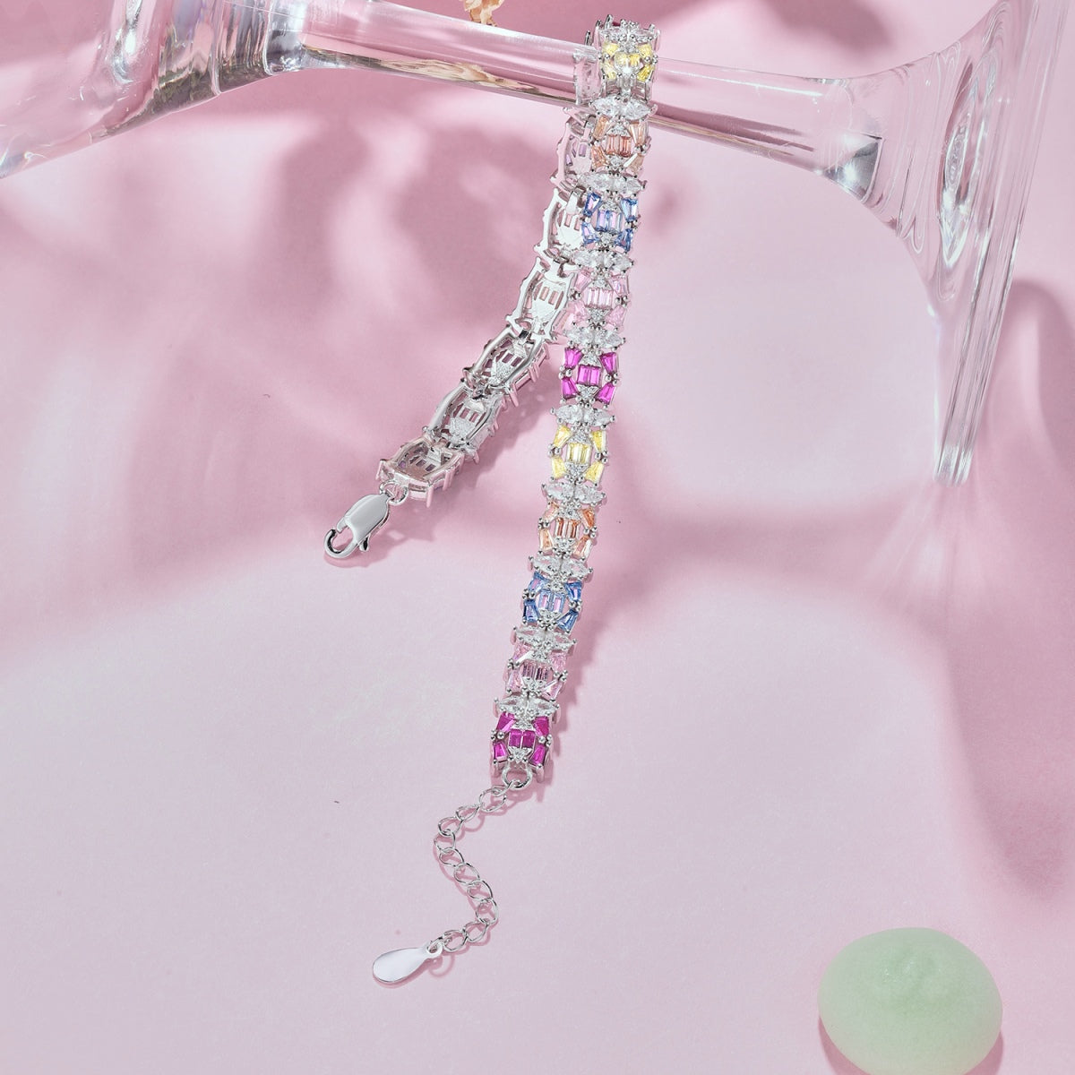 [Perla Lux]Delicate Colorful Multi Cut Party Bracelet