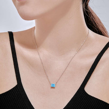 [Perla Lux]Luxurious Square Shape Colorful Necalack