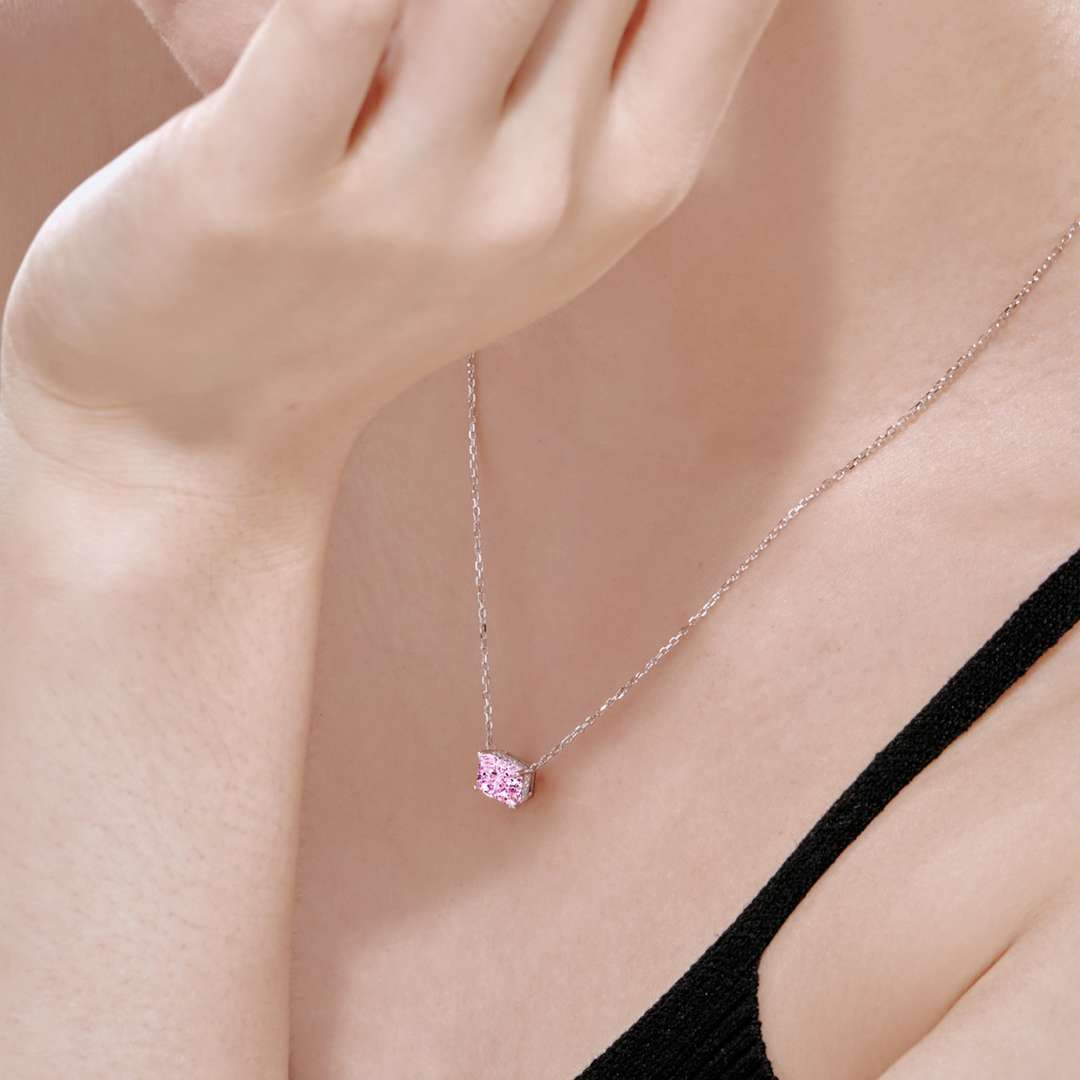 [Perla Lux]Luxurious Square Shape Colorful Necalack