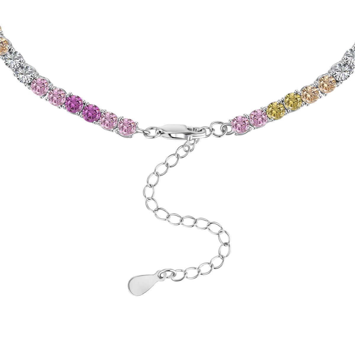 [Perla Lux]Delicate Colorful Tennis Necklace