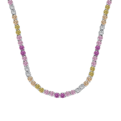 [Perla Lux]Delicate Colorful Tennis Necklace