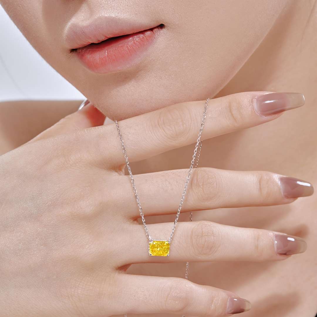 [Perla Lux]Luxurious Square Shape Colorful Necalack
