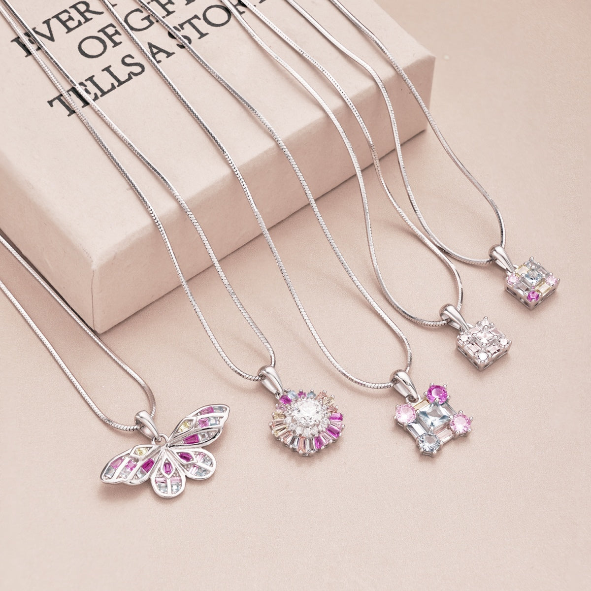 [Perla Lux]Charming Flower Colorful Necklace