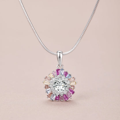 [Perla Lux]Charming Flower Colorful Necklace