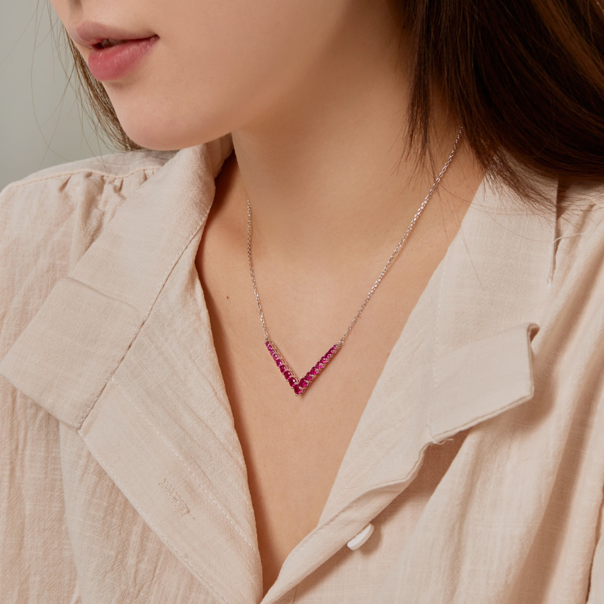 [Perla Lux]Ornate Round Cut Necklace