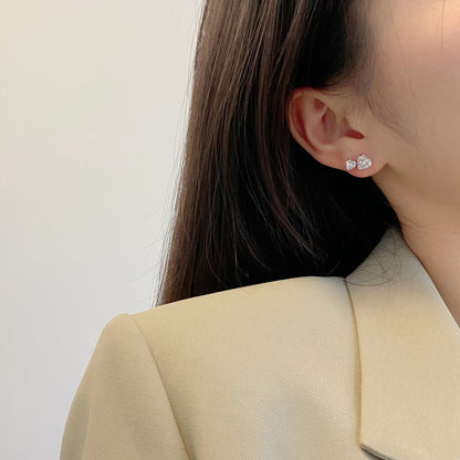 [Perla Lux]Double Heart-Shape Classic Princess Style Earrings
