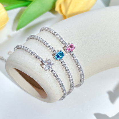 [Perla Lux]0.75 Carat Exquisite Oval Cut Daily Bracelet