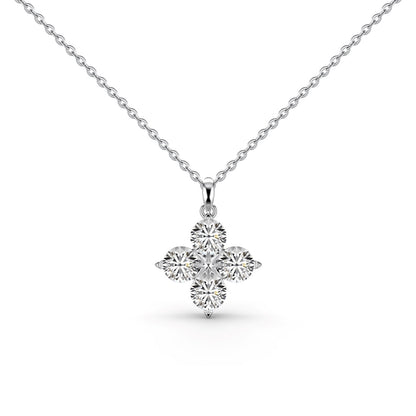 [Perla Lux]Four-Leaf Clover And Eight-Pointed Star Necklace