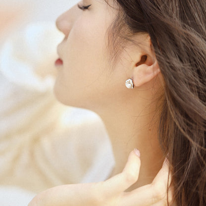 [Perla Lux]Dainty Bread Pearl Earrings