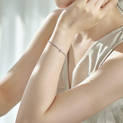 [Perla Lux]0.5 Carat Elegant Romantic Heart Shape Lover Bracelet