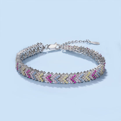 [Perla Lux]Ornate Sparkling Round Cut Party Bracelet