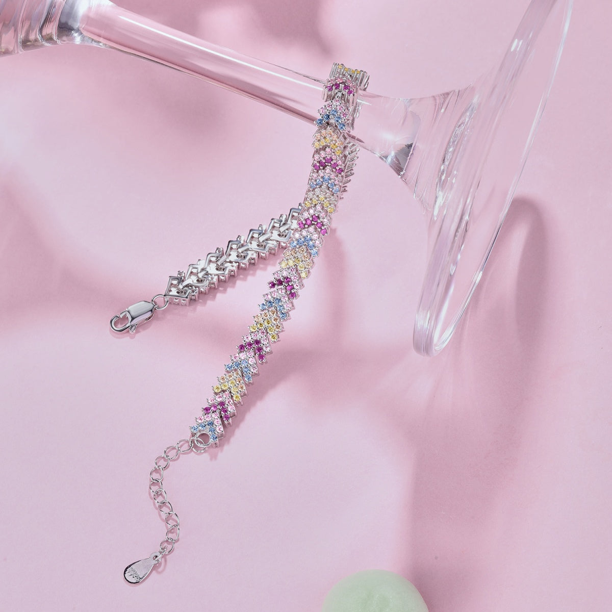 [Perla Lux]Ornate Sparkling Round Cut Party Bracelet